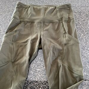 Lululemon Tights / Leggings, size 6, olive green